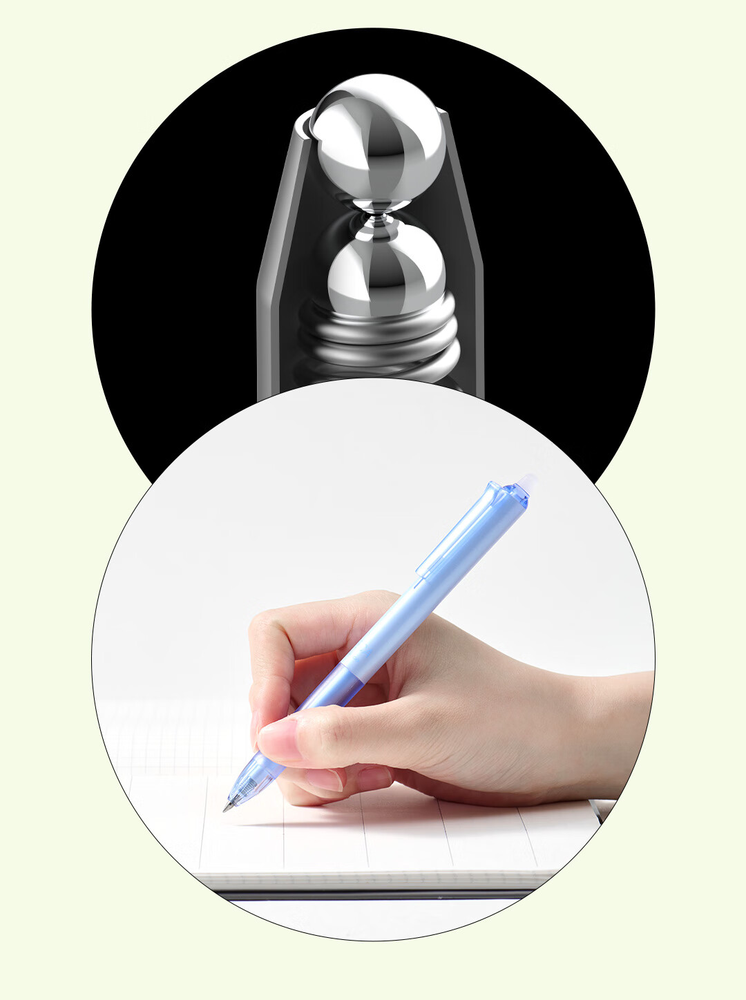 KACO Blue Erasable Gel Pen for 3rd Grade Students, 0.5mm Retractable Water Pen, Non-Slip Grip, Minimalist Office Signature Pen, Pack of 5, Lake Blue 3
