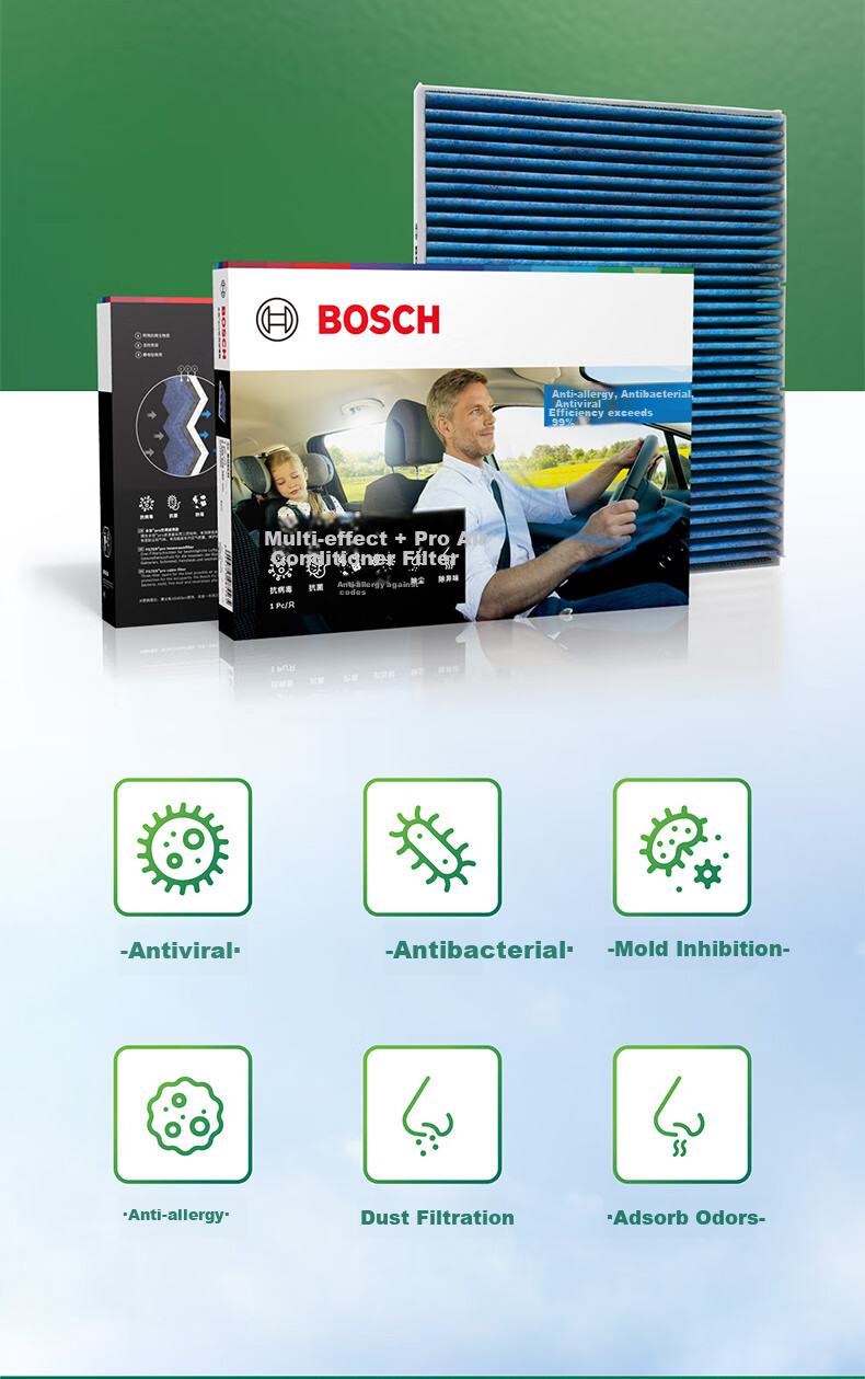 BOSCH Multi-Purpose Air Conditioning Filter 5672 for Volvo XC60 S60 S60L S80 S80L, Land Rover Range Rover Evoque Discovery Sport 3