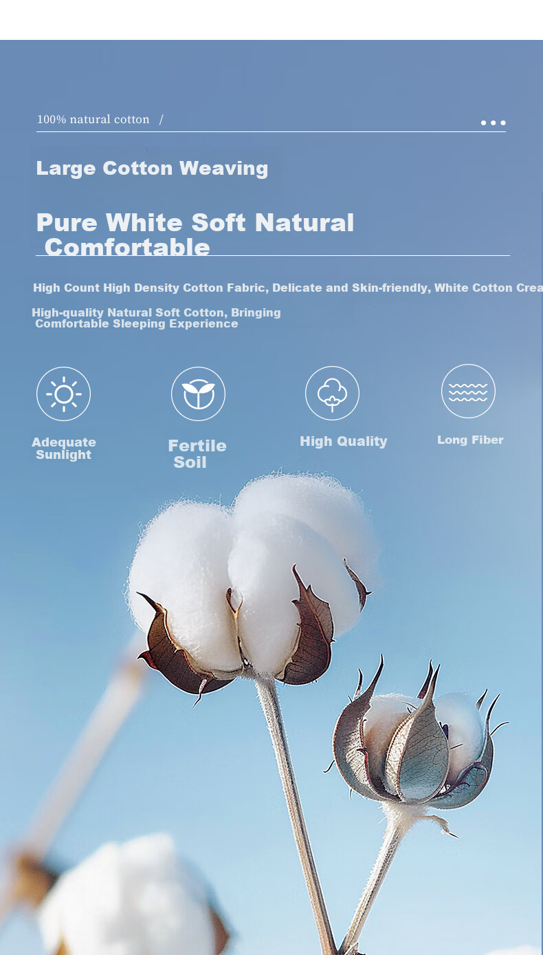 CROWN Pure Cotton Duvet Cover, 150x200cm, Single Piece, 100% Cotton, Class A, Student Dormitory Single Bed Cover, Fits 0.9/1.2 Meter Bed 3