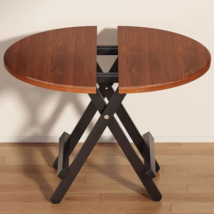 Chibailun Foldable Table, Home Dining Table, Simple Dining Table for Small Apartments, Balcony Round Table, Portable Market Stall Table for Night Markets