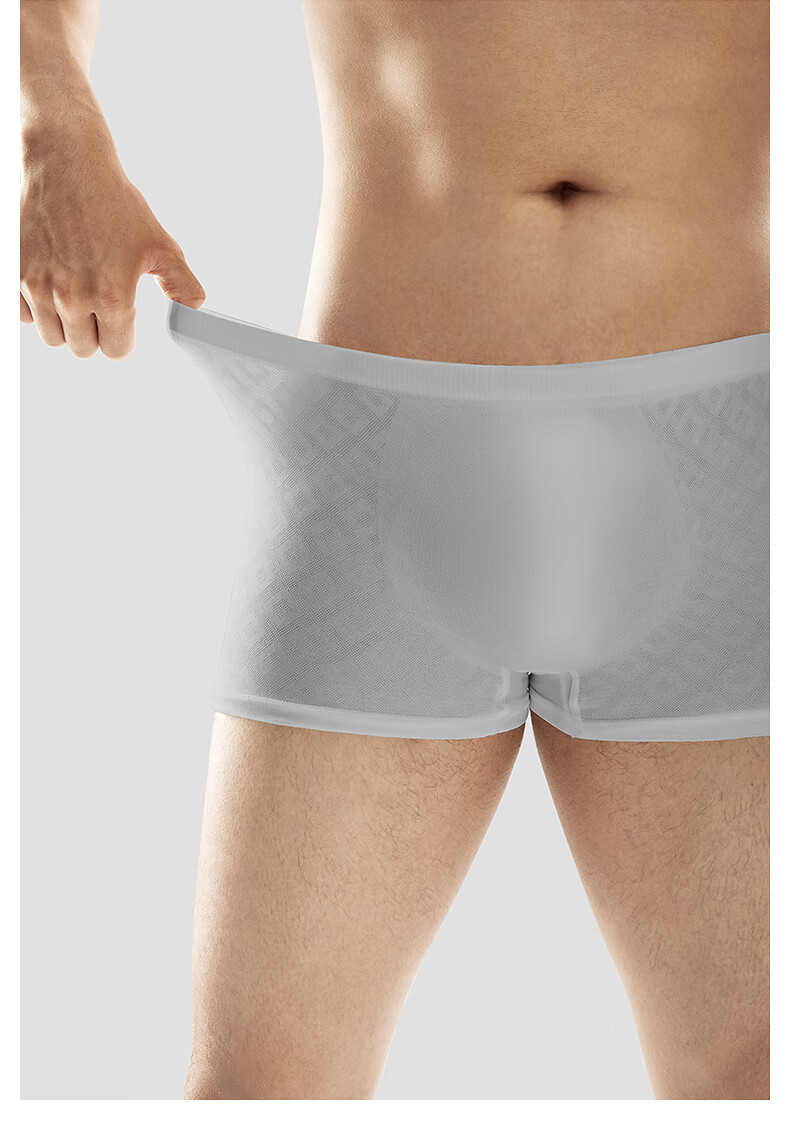 October Crystal Tangqian Disposable Men's Underwear 7A Antibacterial Mite-Resistant Travel Convenient Individually Packaged Seamless Boxer Briefs 4-Pack Gray XL 14