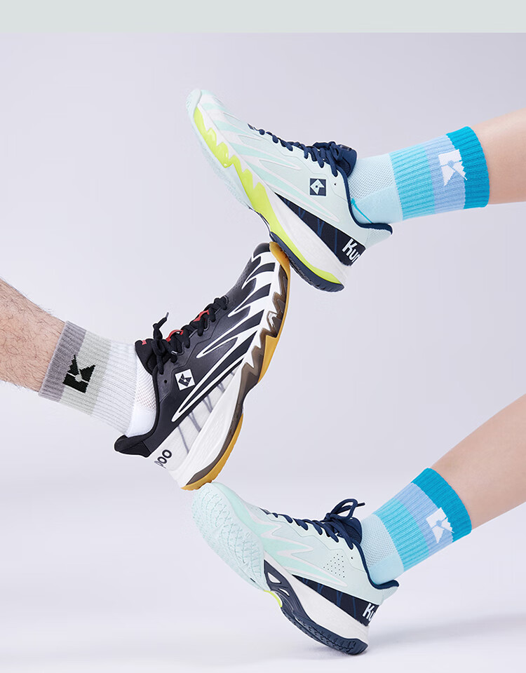 KUMPOO Shura Feather Badminton Shoes ACF Cushioning Rebound Breathable Anti-Torsion Sports Shoes KH-G828 Water Blue/Dark Blue Size 37 4