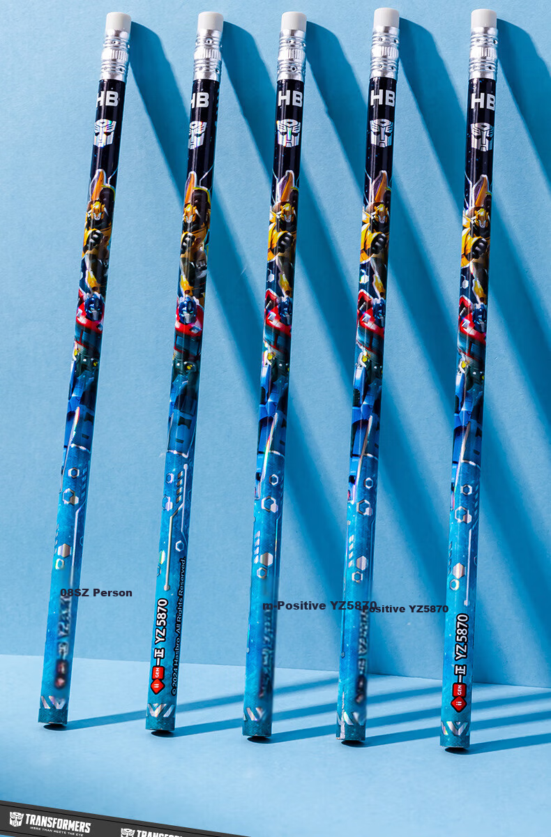 IiGEN Transformers Pencils [Set of 12], Elementary School, Middle School, Kindergarten First And Second Grade Back-To Gift, HB Pencil with Eraser Tip, Round Barrel, for Boys And Girls, Learning Tool, Children's Reward, 5870 3