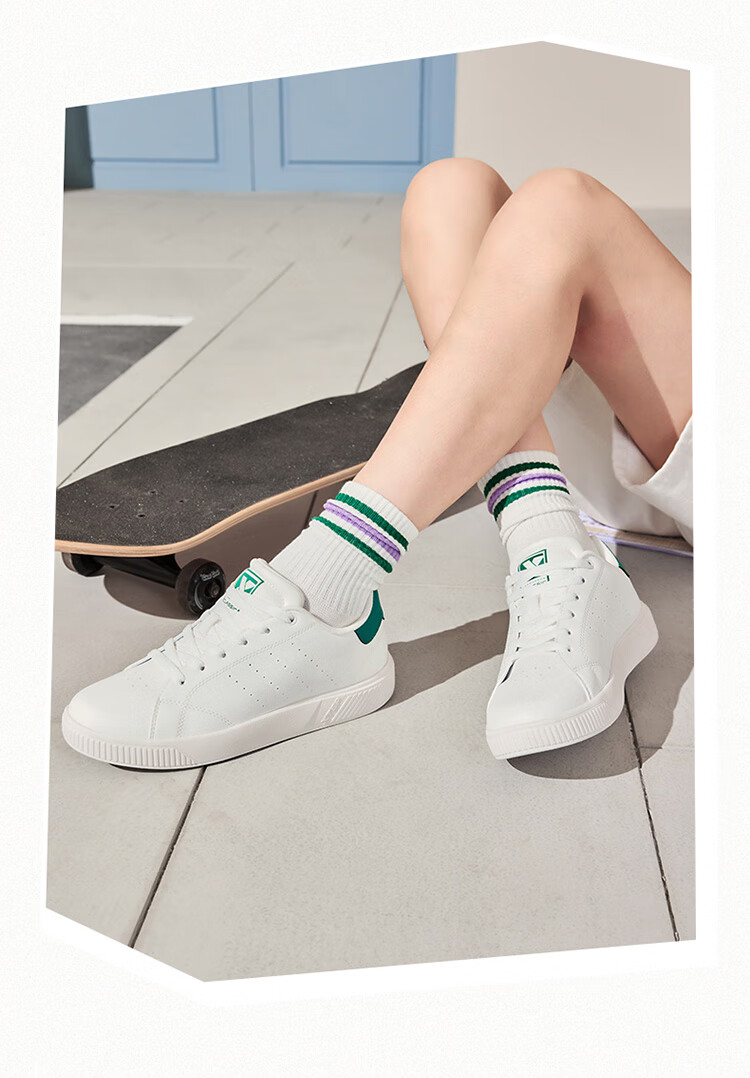 Xtep Couple's Men's and Women's Sports Sneakers Casual White Shoes Spring Summer Breathable Non-slip Wear-resistant Casual Shoes 13