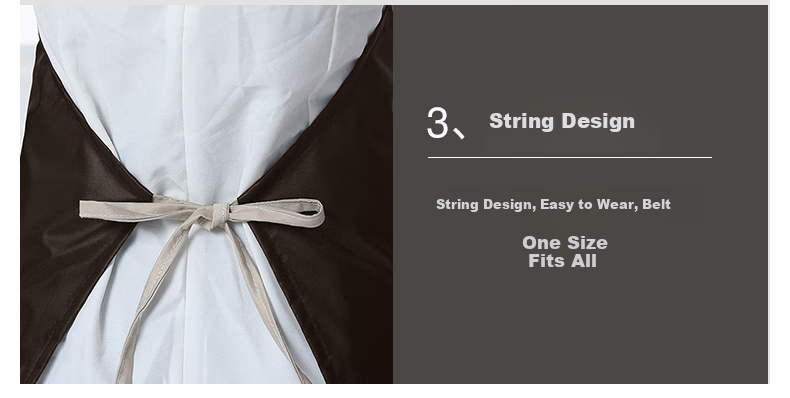 Jinghuisichuang Kitchen Apron [Stain-Resistant, Oil-Proof, Long Sleeve] Washable Durable Women's Smock Workwear JH0808 8