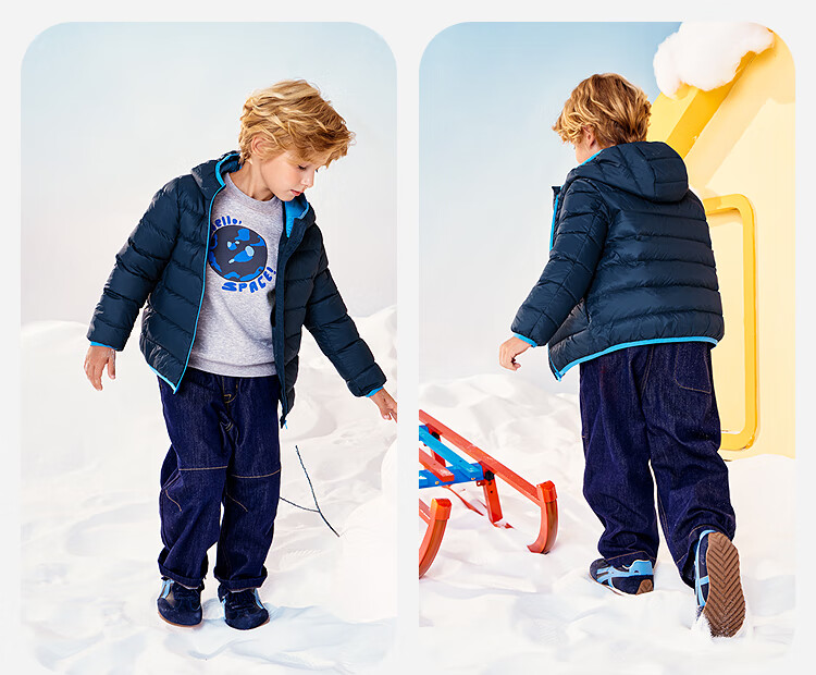 Minibala Kids Unisex Waterproof Hooded Down Jacket Winter 2025 6