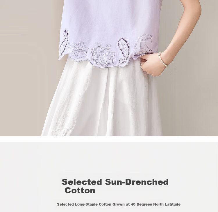 Sentubila Round Neck Hollow Embroidered Short Sleeve T-Shirt Women Summer Elegant Slim Fit Casual Designer Inner Top 9