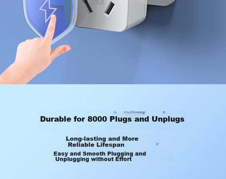 Delipow 10A to 16A Socket Converter, Overload Protection, Suitable for Air Conditioners, Water Heaters, New Energy Vehicles, Heater Fans, High Power, Cars 10