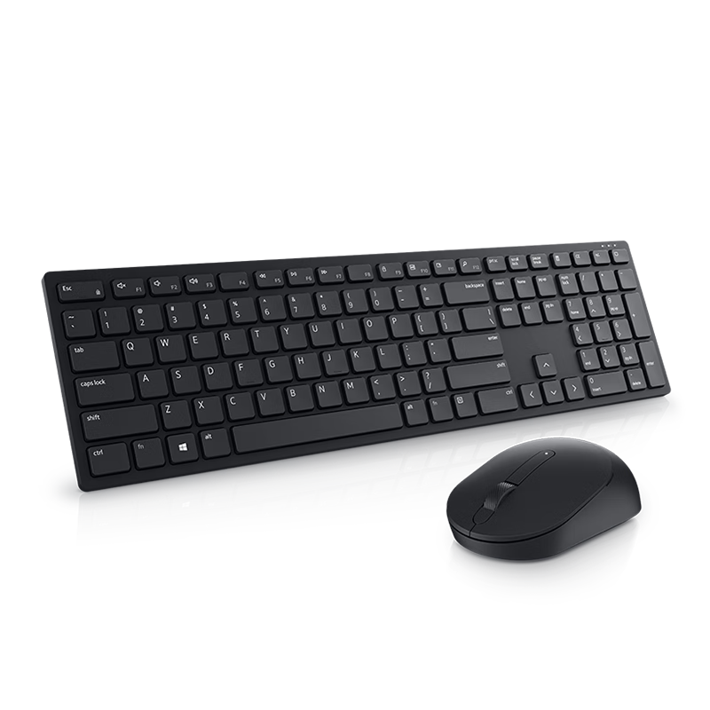 DELL Wireless Keyboard And Mouse Combo, Keyboard And Mouse for Office Home Use, Laptop Desktop Computer Business Accessories USB External KM5221W Black