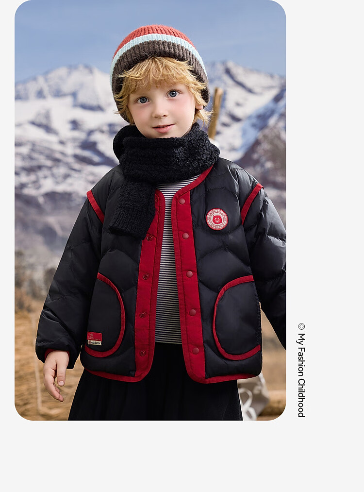ASK JUNIOR [Three-Proof One Garment Three-Wear] Canadian Duck Down Children's Down Jacket 2025 Winter Toddler Fleece Warm Boys 16