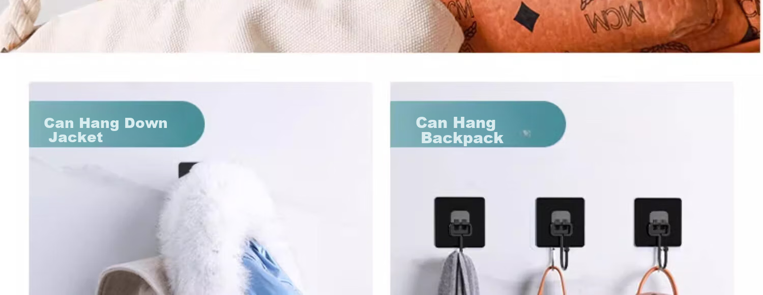 Xinpei Heavy-Duty Metal Hooks, No Drilling Required, Kitchen Bathroom Seamless Hooks, Strong Adhesive-Free Hooks for Bedroom And Bathroom, Indoor Hanging Hooks 10