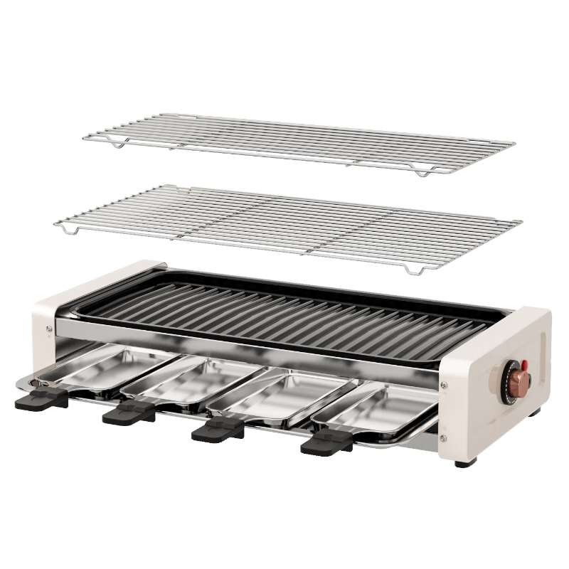 AUX Electric Smokeless BBQ Grill Large Deep Double Grill LA-SKL12-TM