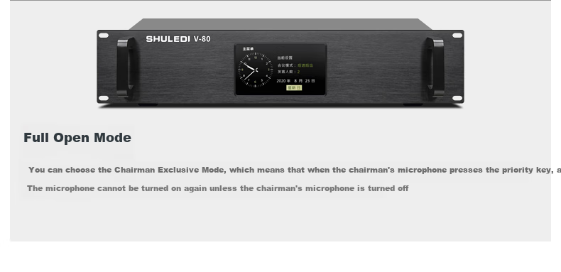 Shuledi V-80A Domestic Wired Handheld Conference Microphone, Meeting KTV Speaker, Square Tube Goose Neck Supporting Network Cable And 8-Pin Dual Interface (8 Microphones + Main Unit) 7