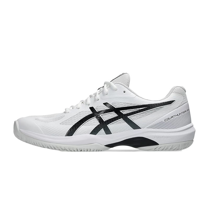 ASICS Men's Court Hunter FF 1071A111-101 White Black 41.5 Cushioning Breathable Badminton Shoes