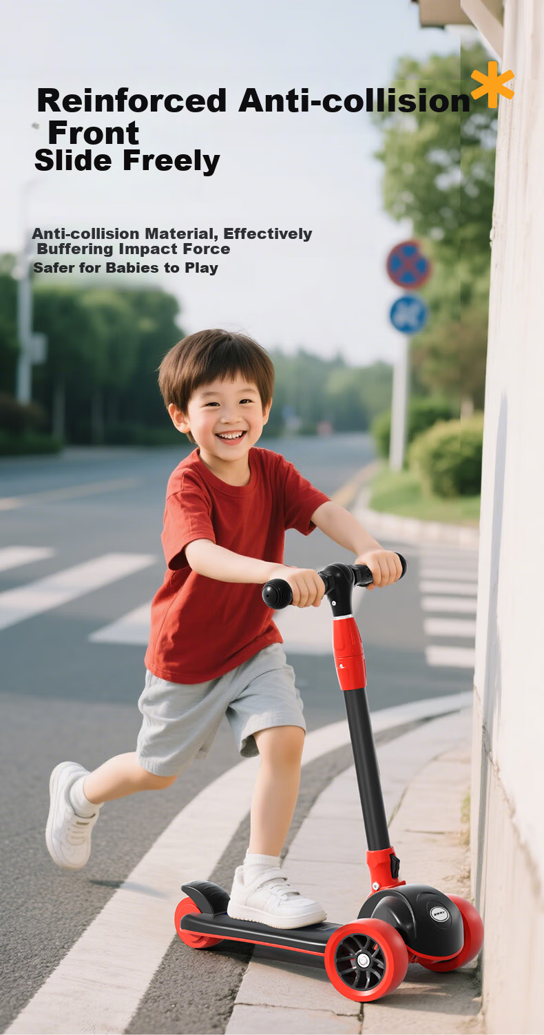SWAY Scooter for Children 3-6 Years Old, Anti-Rollover, Foldable, Light-Up Wheels, Kids' Kick Scooter 10