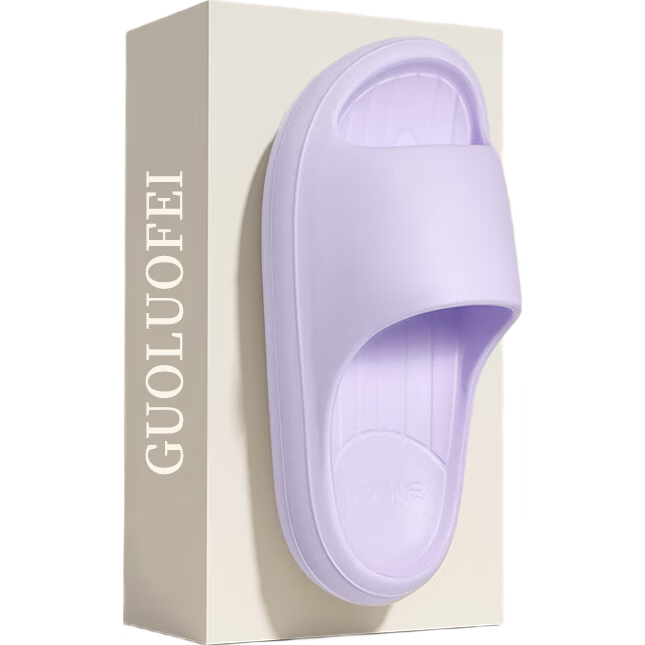 GUOLUOFEI Kids Summer Slippers Boys Girls Parent-Child Non-Slip Home Bath Cool Slippers Xiangyun Purple Size 29-30