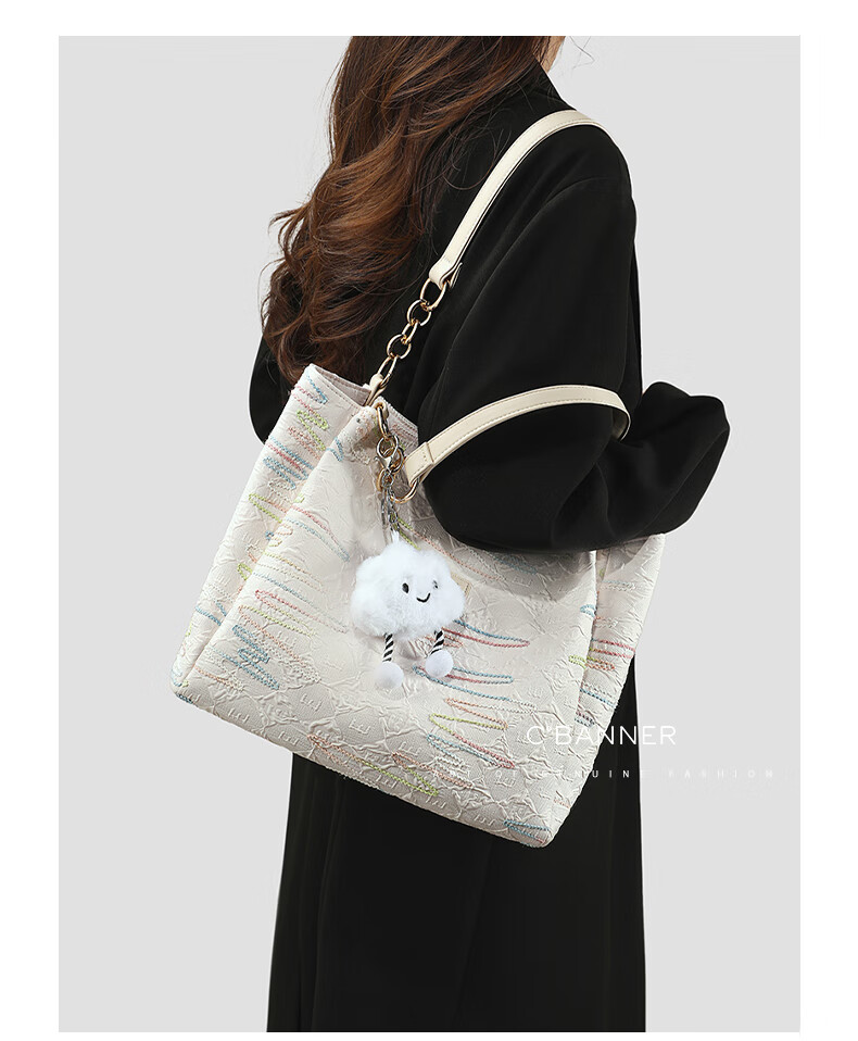 C.BANNER Handbag, Women's Shoulder Tote Bag, Light Luxury Large Capacity Underarm Bag, Brand Birthday Gift for Girlfriend on May 20 2