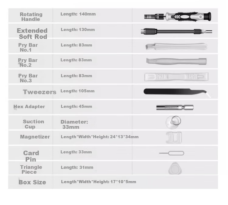 Yihaogongchang Screwdriver Set, 117-In Laptop Disassembly Tool, Phillips And Flathead Multi-Functional Precision Screwdriver Set 13