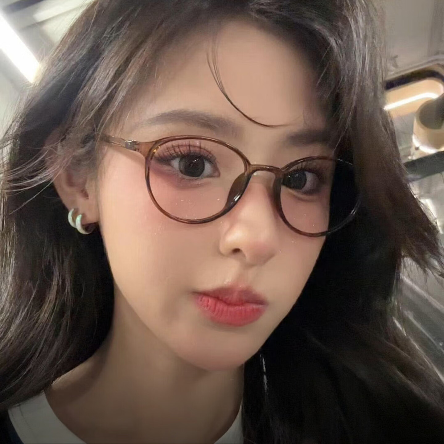 Boshide Blue Light Blocking Glasses Non-Prescription Radiation Protection Ultra-Light Brown Oval Small Frame Slim Face Brown