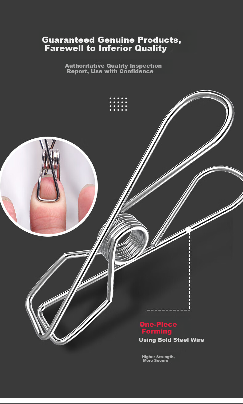 MENGTING Clothes Hanger for Drying Socks on Balcony, Stainless Steel Drying Clips, Multifunctional Sock Clips, Sock Hanger, Underwear Rack, 18 Clips 7