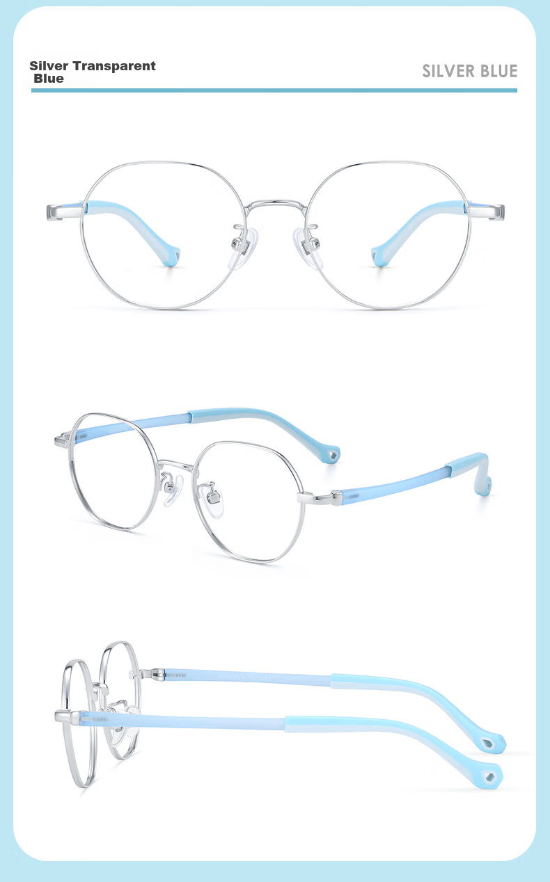 Pulais Youth Children Anti-Blue Light Glasses, Myopia Glasses Frame, Protective Goggles, Eyeglasses, Rose Gold 24059A 10