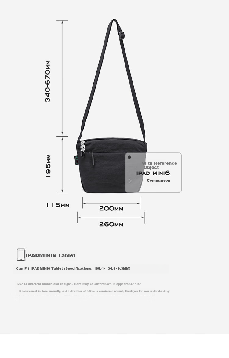 GOLF Shoulder Bag, Men's Crossbody Bag, Lightweight Casual IPad Phone Bag, Water-Resistant Outdoor Sports Messenger Bag for Men And Wome 3