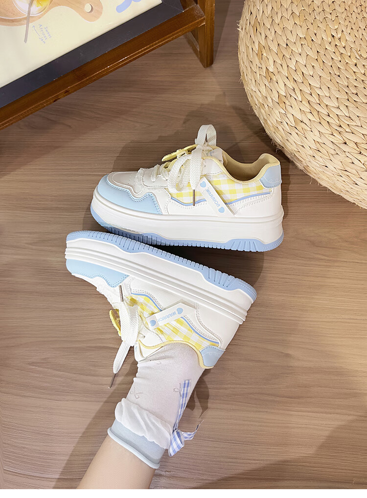 Huili Blue And Pink Sweet Girl Sneakers for Women, New Fashion Versatile Student Platform Korean-Style Casual Shoes, Black And Pink, Size 35 14