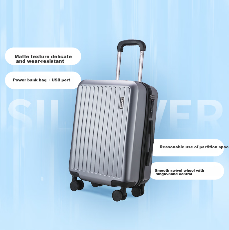 Diplomat 24-Inch Large Capacity Luggage for Men And Women, Trolley Suitcase with Password Lock And Frosted Finish TC-23233 1