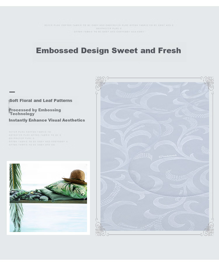 FUANNA Summer Cooling Quilt, Washable Double-Size Air Conditioning Blanket, No Duvet Cover Needed, Lightweight Summer Quilt 2.5 Jin (1.25 Kg), 203x229cm 4