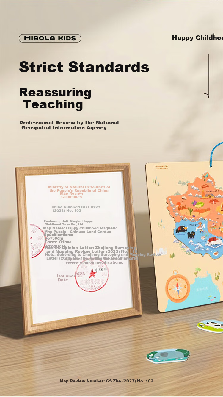 Meiletongnian Chinese Map Puzzle, Children's Magnetic Educational Toy, Elementary School Geography, Learning Gift for Boys And Girls, Ultra-Light 11