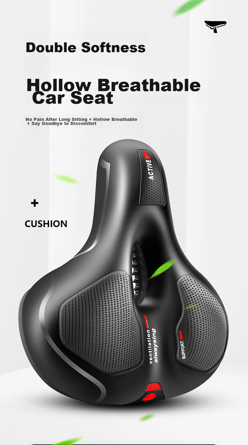 Move Iron Bicycle Seat, Mountain Bike Shock-Absorbing Saddle, Thickened Foam Saddle, Universal Seat Cushion, Cycling Equipment Accessory 1