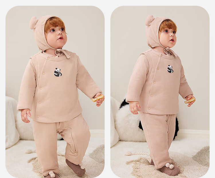 Minibala Padded Baby Warm Vest Unisex Cotton Homewear Autumn Winter 7