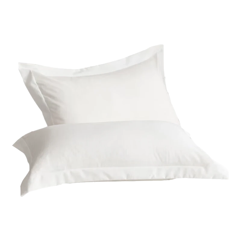 Yuan Life Pillowcase Set of 2 Hotel Anti-Static Pillow Covers White 48*74cm