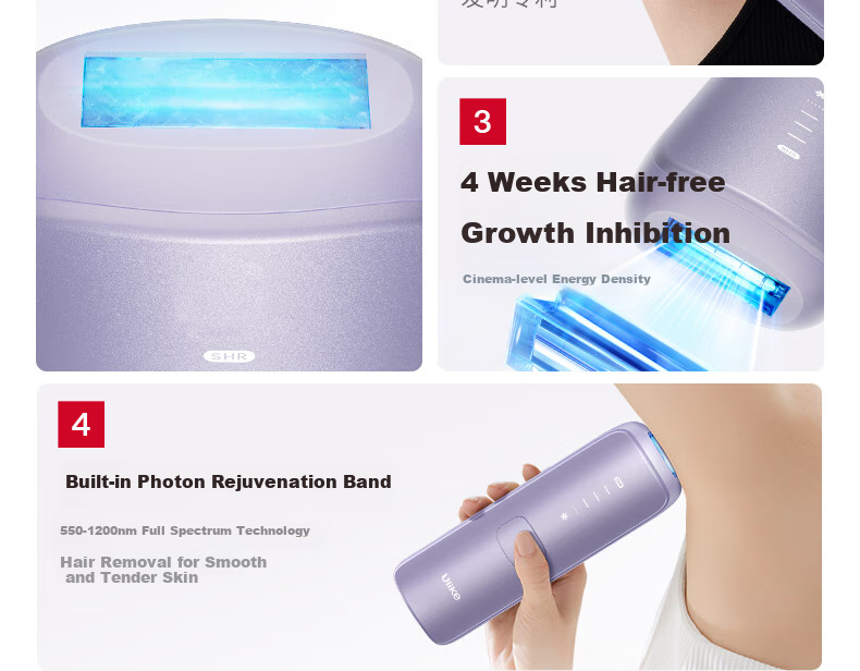 Ulike Air4 Max Sapphire Ice Point Hair Removal Device Beard Trimmer Shaver Beauty Instrument Subsidized Birthday Mother's Day Gift 9