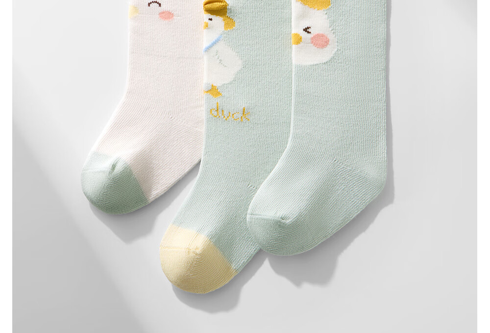 Beitaisi Children's Socks, Baby Spring And Autumn Indoor Cooling Pure Cotton Breathable Long Socks for Boys And Girls Learning to Walk 39