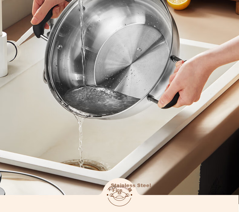 SUPOR Stylish 304 Stainless Steel Hot Pot with Composite Bottom 30CM Compatible with Induction Cookers ET30BS01 15