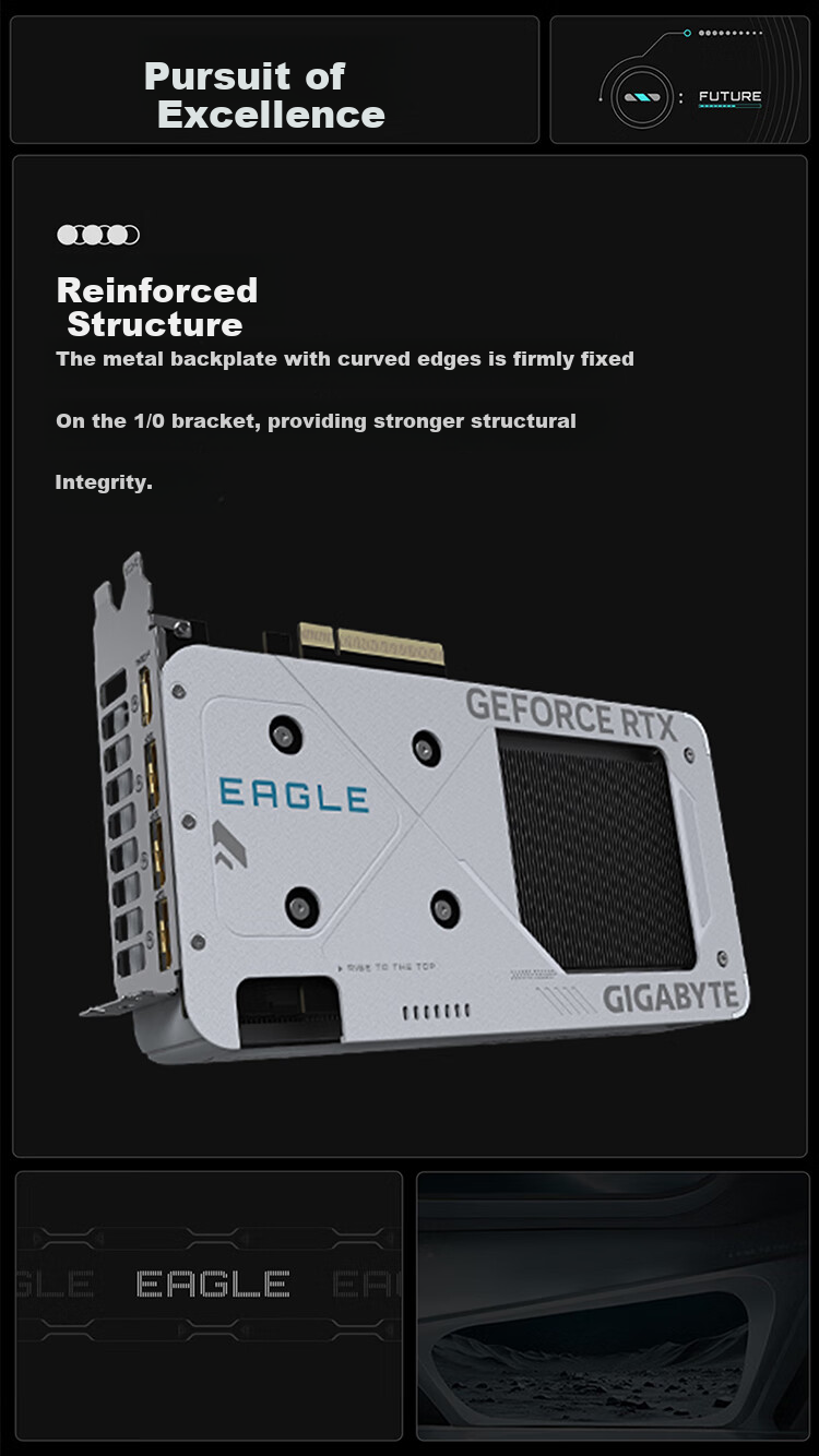 GIGABYTE 5060 8GB Graphics Card, Ice Eagle GeForce RTX 5060 Eagle OC ICE SFF DLSS5 Gaming Design OpenClaw, Local Deployment Graphics Card 3