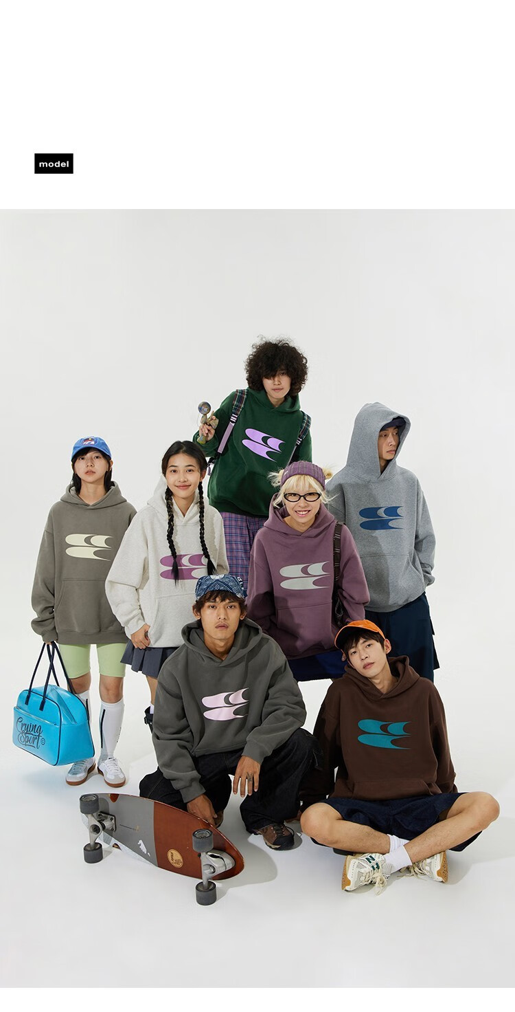 CryingCenter Logo Print New Style Fleece-Lined Thickened Xinjiang Cotton Hoodie Dark Green L 1