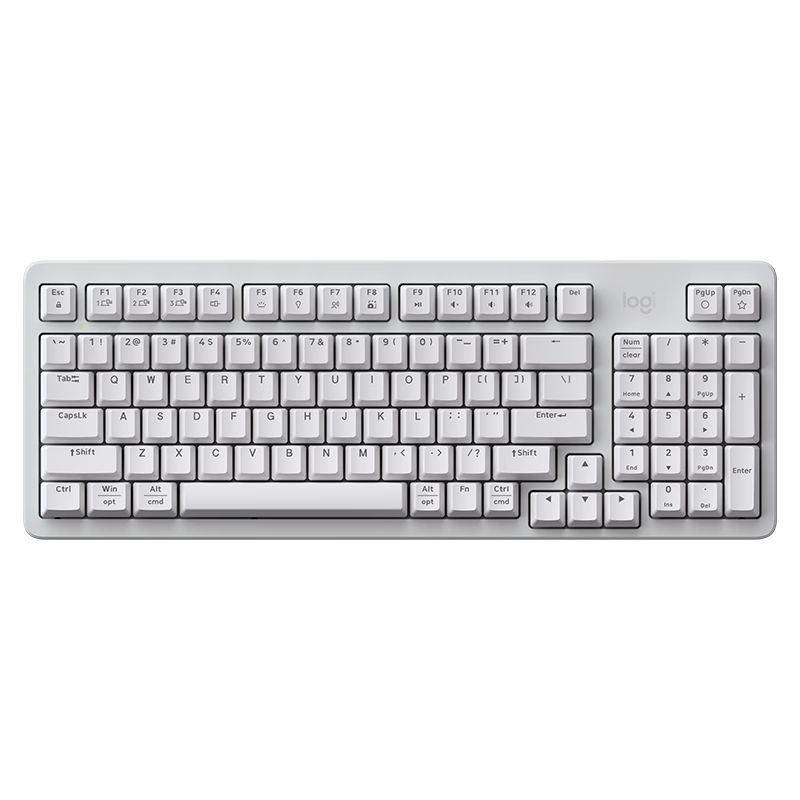 Logitech Lingyan Series K868, Tri-Mode Customizable Mechanical Keyboard, Wireless Keyboard, Bluetooth Keyboard, Customized Keyboard, White, 97 Keys