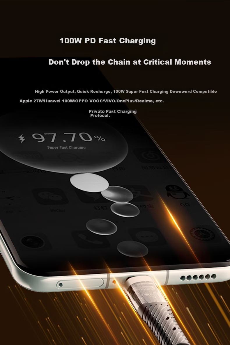 ROCK Apple Charging Cable Three-In Data Cable One-To Type-C Full Protocol Fast Charging IPhone 17/16/15 Pro Max Huawei Xiaomi Honor Android 1.5 Meters Black 2