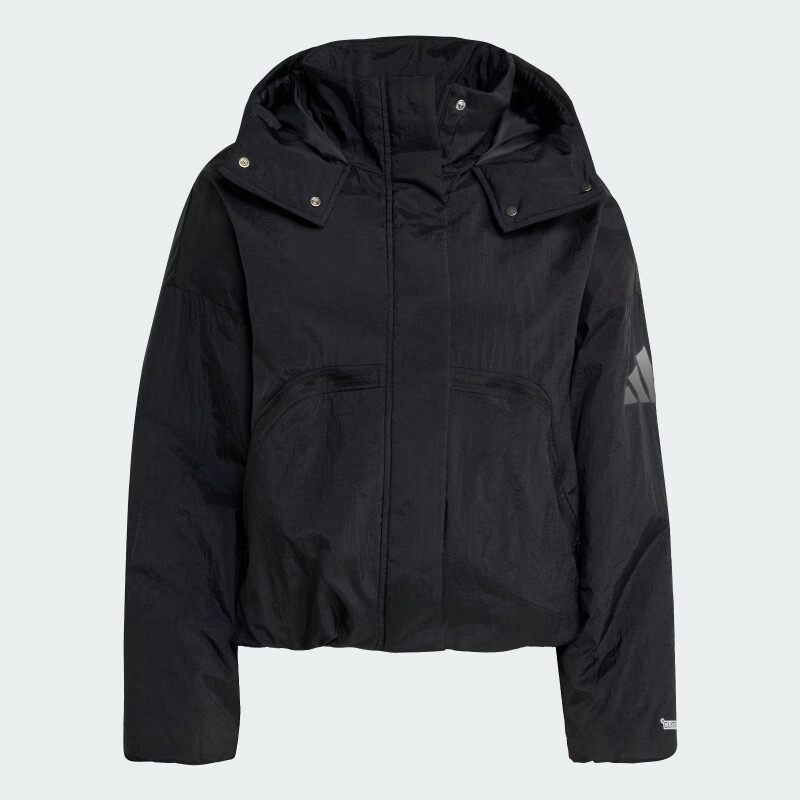 Adidas Women's Sportswear Series W CITY TECH JKT Short Cotton Jacket JW1886 Black 2XL 4