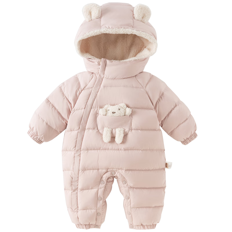 DAVE & BELLA Newborn Down Jumpsuit Autumn Winter Waterproof Infant Toddler Unisex Romper