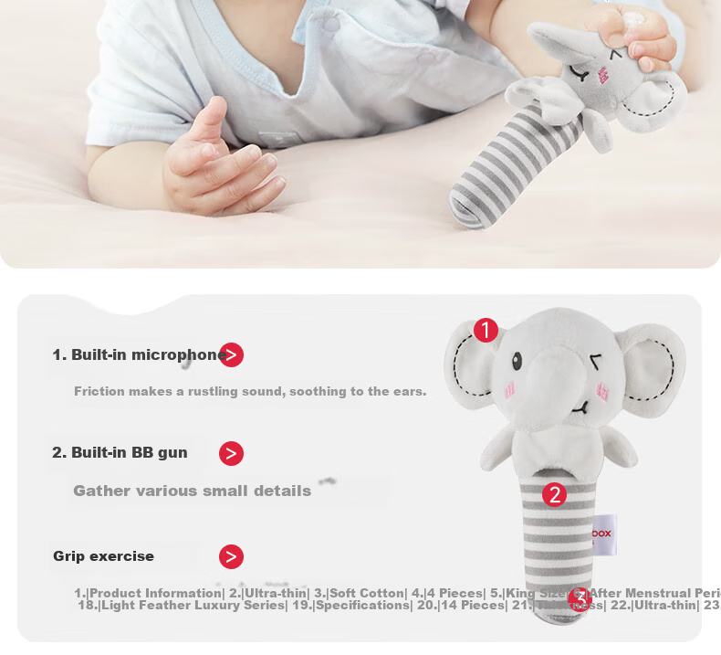 Beiboshi Babybox Newborn Welcome Gift Box, 0-1 Year Old Infant Soothing Rattle Toy Gift, Full Moon And First Birthday Present 9