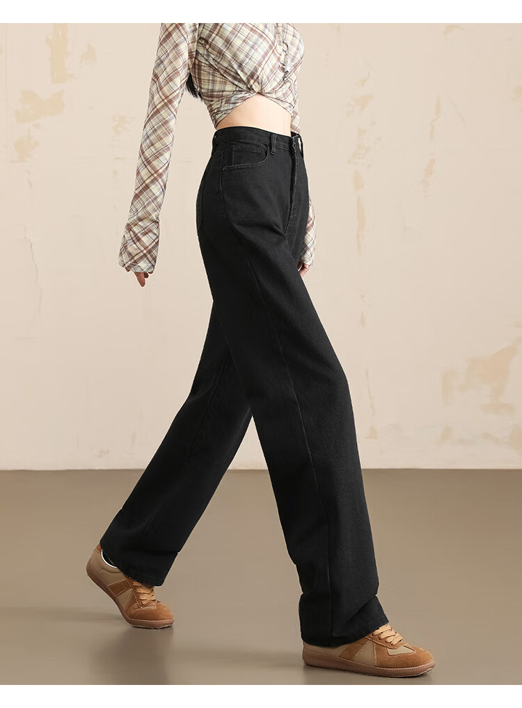 BEAUTIFUL WARDROBE Loose Straight Wide-Leg High-Waist Jeans Women's 2026 Spring Summer Versatile Slimming Fashion Pants 12