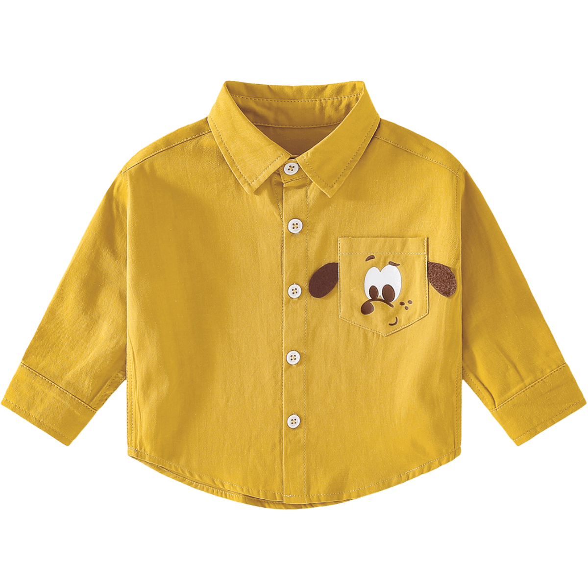 DuXiluKa Boys' Cute Spring Autumn Jacket Baby Long Sleeve Full Moon Outfit Cute Pet Yellow Size 80
