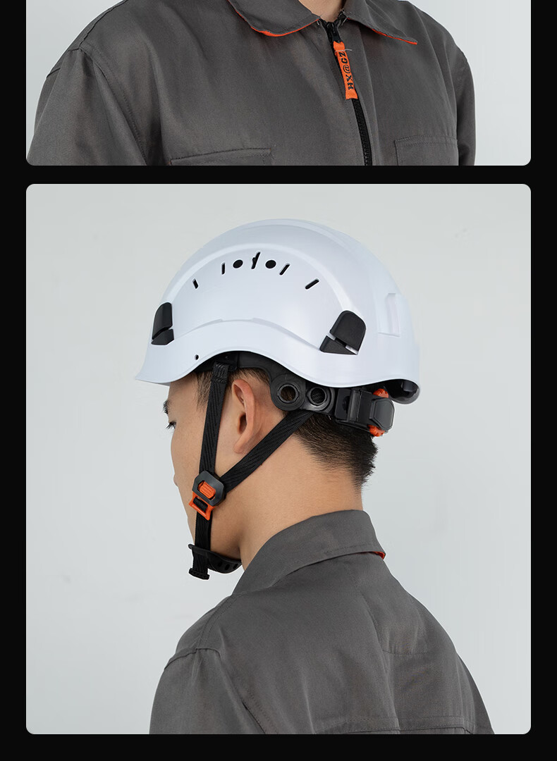Kanler CE Certified ABS Safety Helmet Construction Site High-Altitude Anti-Collision Leader Helmet [Jingcang] M8907 White 8
