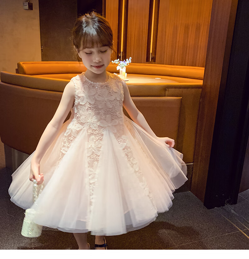MIMIHELLO Girls Summer Dress 2025 New Fashionable Children's Mesh Princess Vest Dress for Little Girls 2