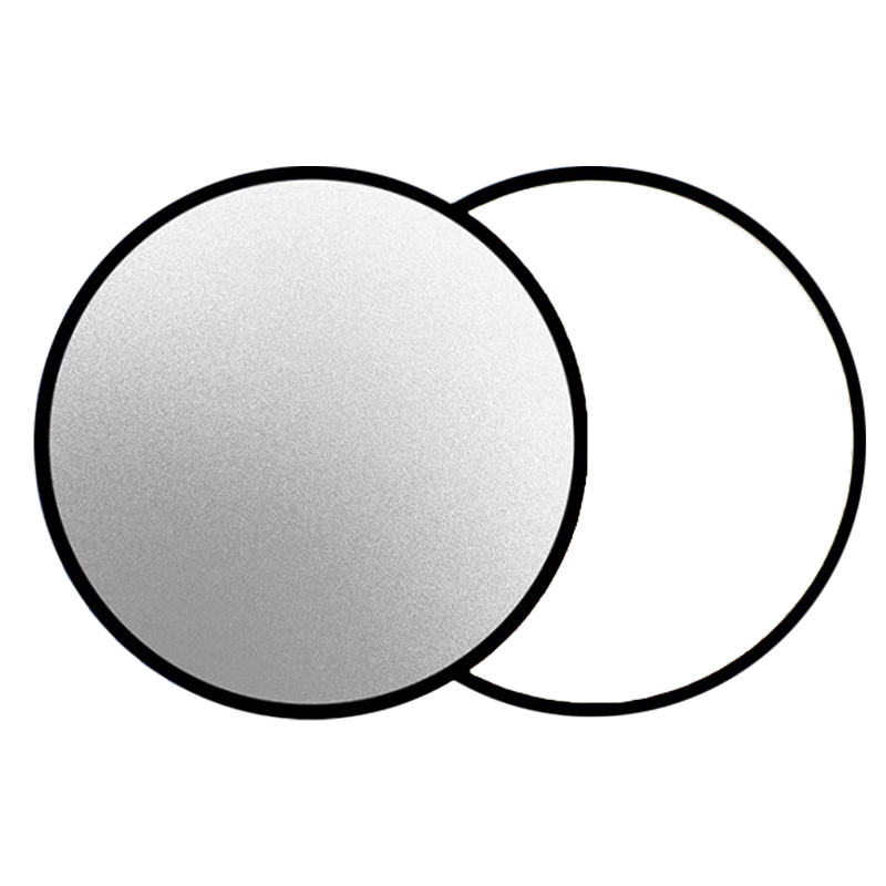 Leiz 80CM 2-in-1 Reflector Photography Studio Foldable Fill Light Board Portable Outdoor Portrait Soft Light Board Gold Silver Black White Round Lighting Board Photography Props