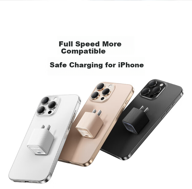 ANKE 35W Charger Safe Charging for Apple 17/16 GaN Type-C Fast Charging USB PD Compatible with IPhone 15 Pro Max Apple Phones IPad Plug Black 3