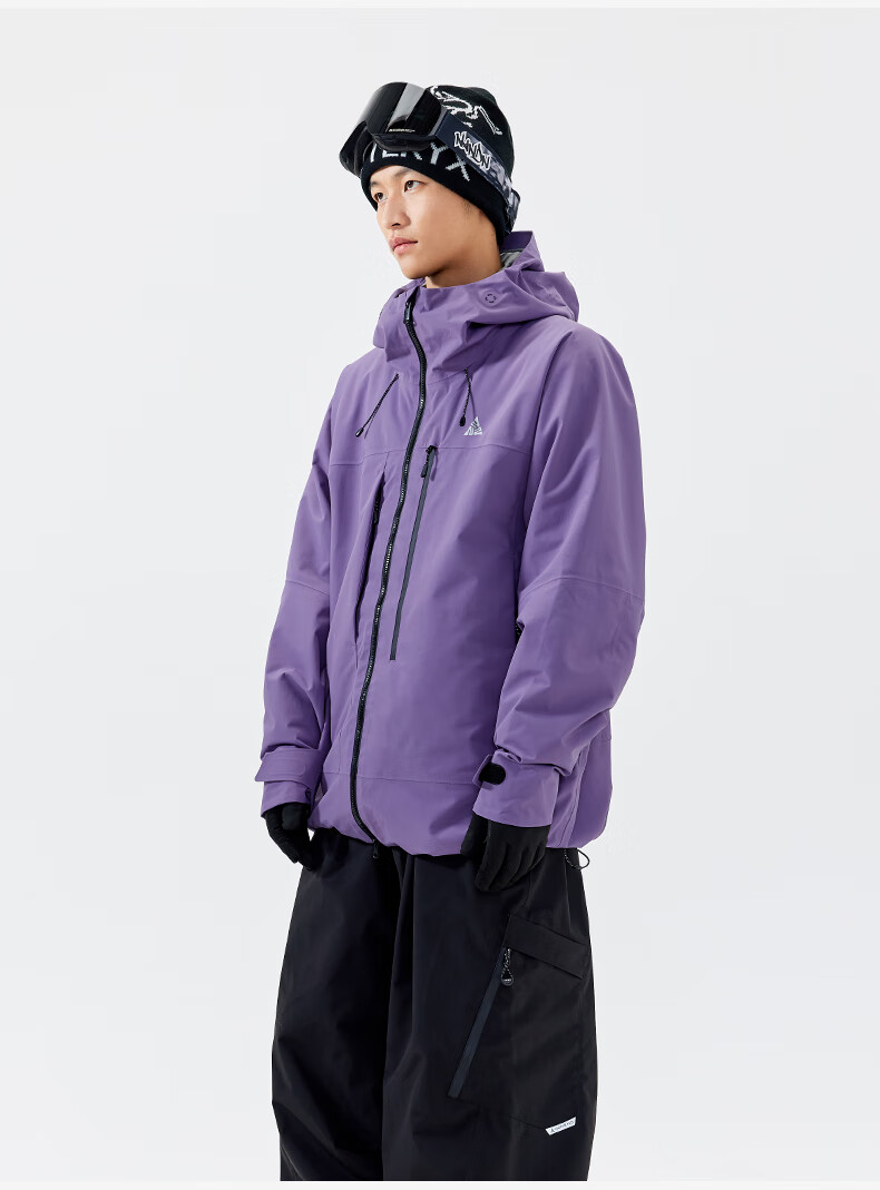 Nanend Skyline Unisex 3L Waterproof Arc Ski Jacket Cream Blue XS 42